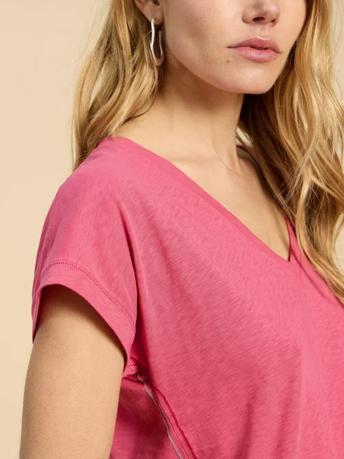Noah T-Shirt mit V-Ausschnitt - Lgt Pink - 52 Bild 2