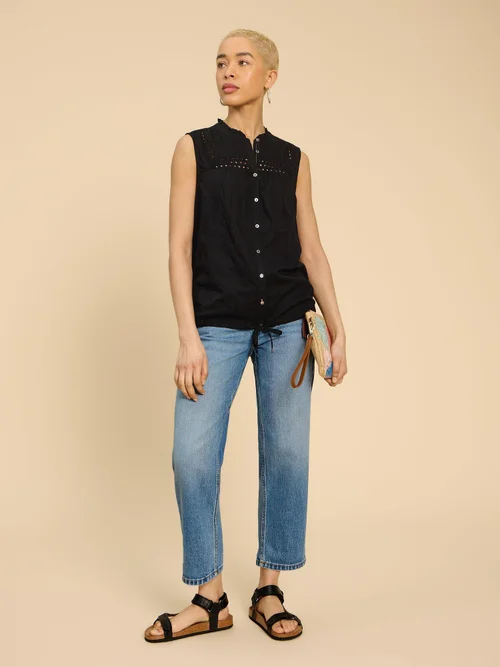 Arabella Ärmellose Bluse - Pure Blk - 52 Bild 2