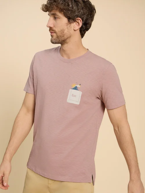 T-Shirt mit Escape-Motiv - Pink Pr - XXXL Bild 1