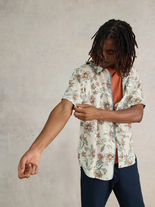 Hemd mit Blütenprint - Nat Pr - XXXL Bild 1