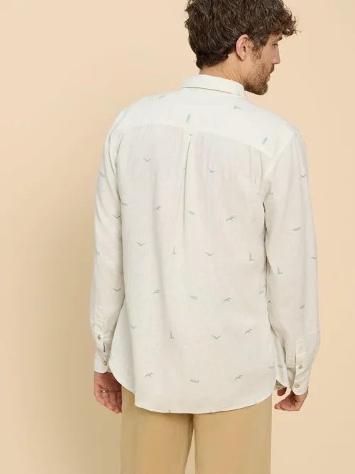 Hemd mit Leuchtturmprint - White Pr - XXXL Bild 4