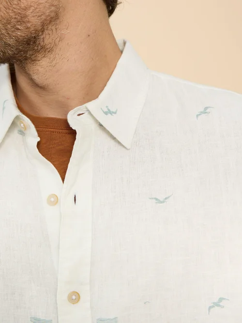 Hemd mit Leuchtturmprint - White Pr - XXXL Bild 2