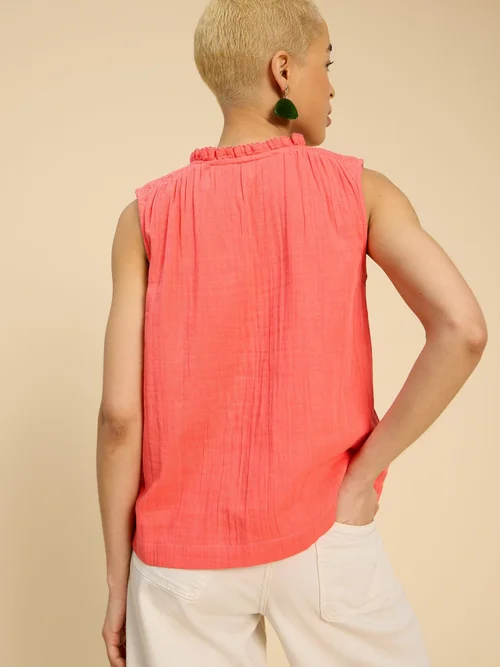 Lottie Ärmellose Bluse - Mid Pink - 52 Bild 4