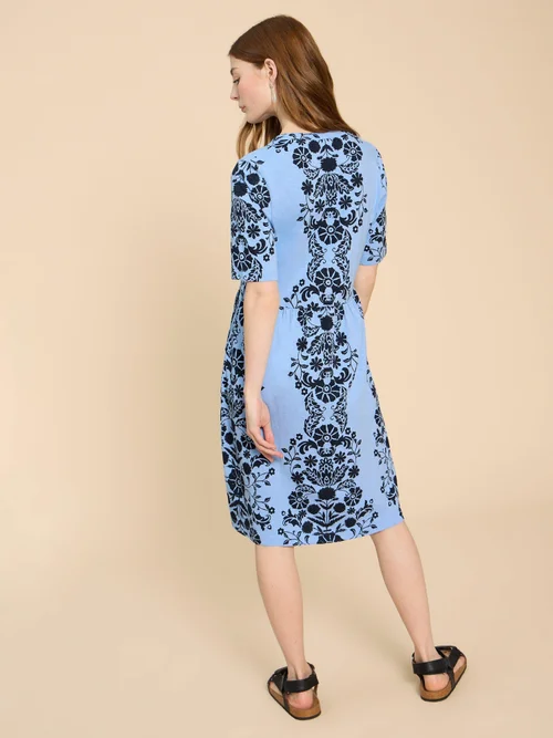 Thea Jerseykleid - Blue Pr - 52 Bild 3