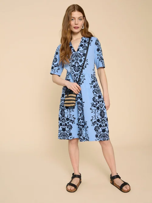 Thea Jerseykleid - Blue Pr - 52 Bild 2