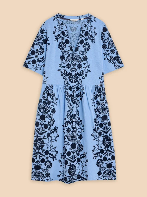 Thea Jerseykleid - Blue Pr - 52 Bild 4
