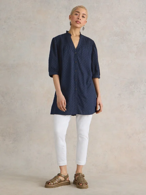Deeba Tunika aus Bio-Baumwolle - Dark Navy - 52/R Bild 3