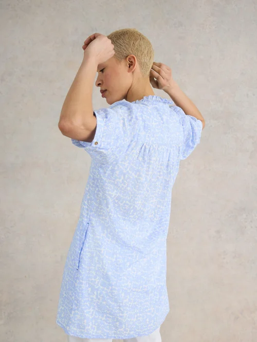 Deeba Tunika aus Bio-Baumwolle - Blue Pr - 52/R Bild 4