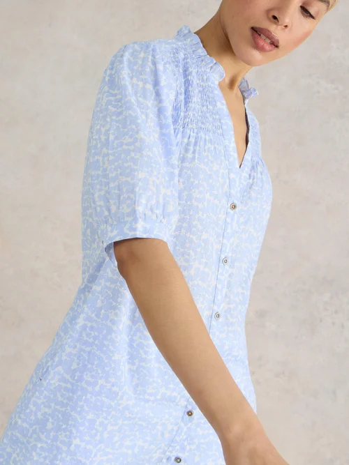 Deeba Tunika aus Bio-Baumwolle - Blue Pr - 52/R Bild 2