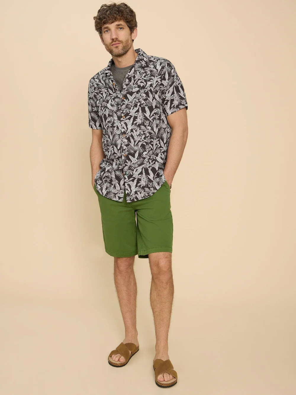 Chino-Shorts aus Bio-Baumwolle - Brt Green - 40/R Bild 1