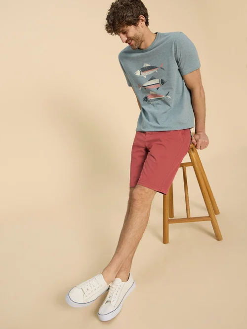 Chino-Shorts aus Bio-Baumwolle - Deep Pink - 40/R Bild 1