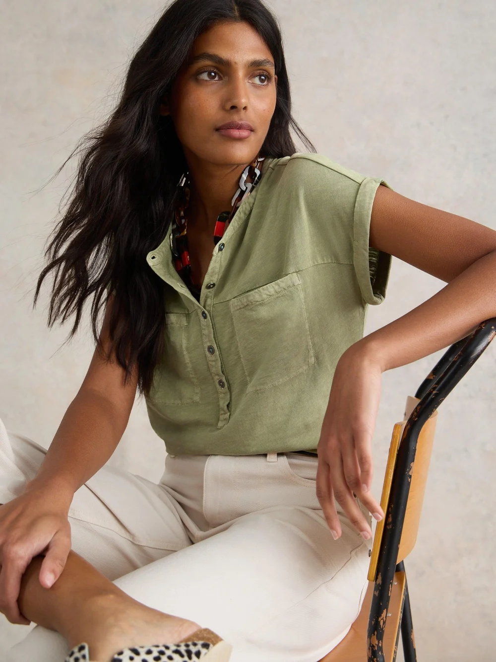 Beth Bluse aus Jersey-Mix - Dus Green - 52 Bild 1