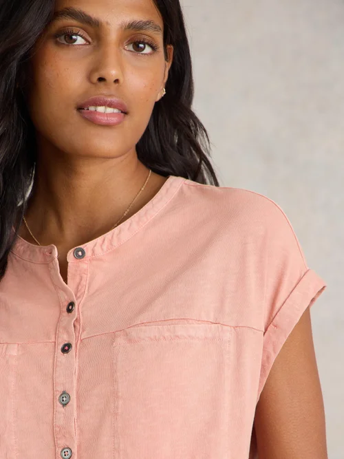 Beth Bluse aus Jersey-Mix - Dus Pink - 50 Bild 3