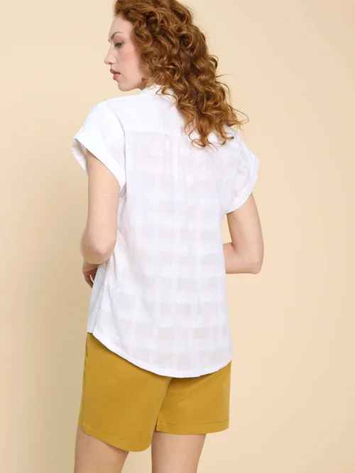 Ellie Bestickte Bluse - Pale Ivory - 52 Bild 4