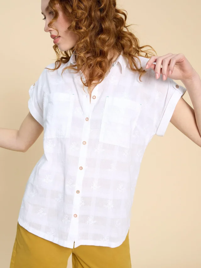 Ellie Bestickte Bluse