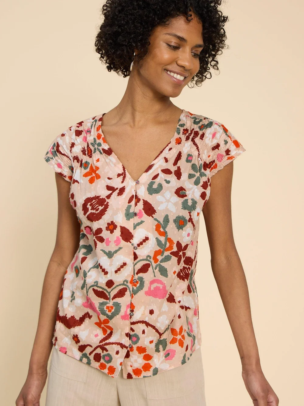 Ärmellose Bluse Rae aus Bio-Baumwolle - Nat Pr - 52 Bild 1