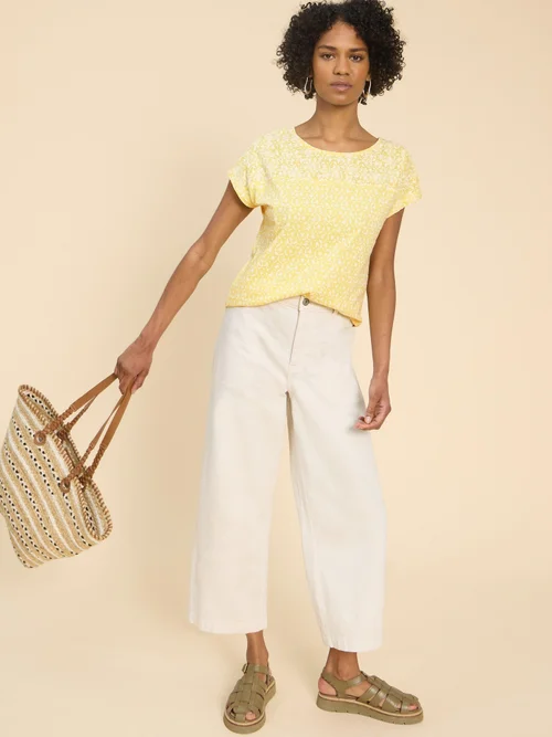Anthea Besticktes Top - Yellow Pr - 52 Bild 2