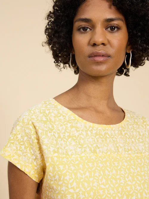 Anthea Besticktes Top - Yellow Pr - 52 Bild 3