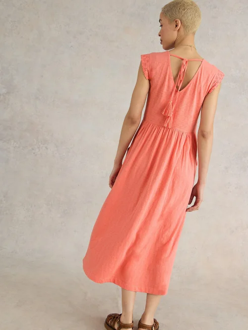Violet Jerseykleid mit Stickerei - Brt Orange - 52 Bild 4