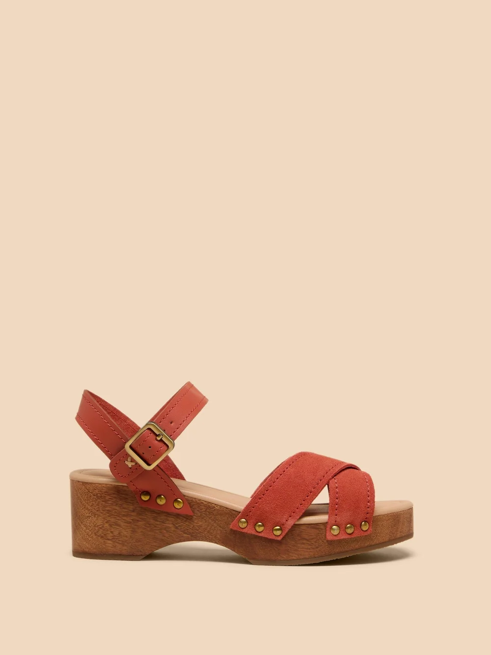 Gerainiam Leder-Clogs mit niedrigem Absatz - Mid Orange - 41 Bild 1