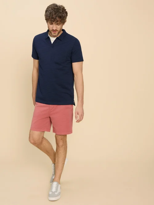 Polohemd mit offenem Kragen - Dark Navy - S Bild 3