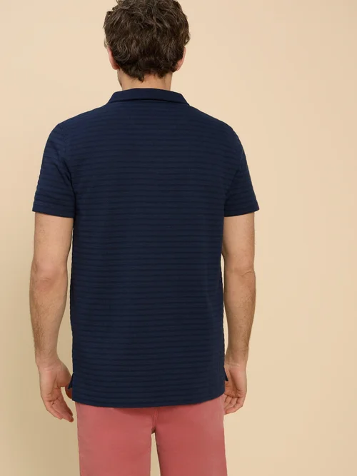 Polohemd mit offenem Kragen - Dark Navy - XXXL Bild 4