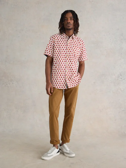Kurzarmhemd mit Retro-Print - Red Pr - XXXL Bild 3