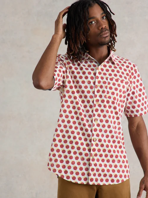 Kurzarmhemd mit Retro-Print - Red Pr - XXXL Bild 2