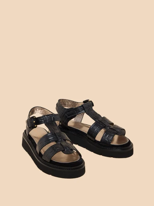 Rose Ledersandalen - Pure Blk - 41 Bild 2