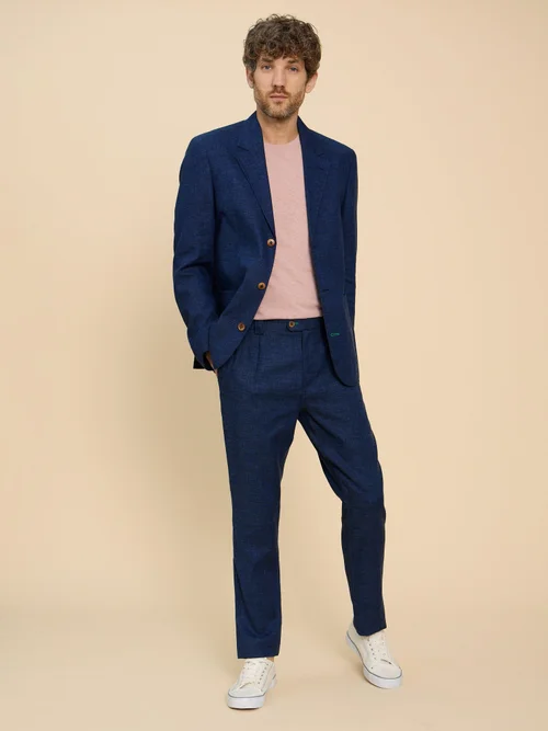 Sakko aus Leinenmischung - Dark Navy - 48 Bild 1