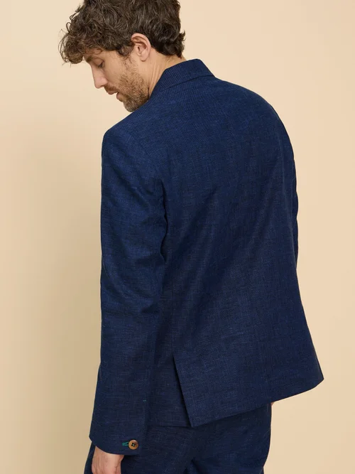 Sakko aus Leinenmischung - Dark Navy - 48 Bild 4