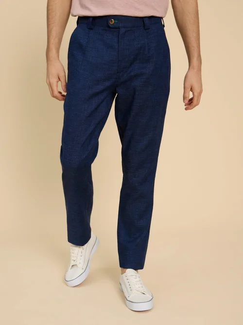 Hose aus Leinenmischung - Dark Navy - 40/R Bild 3