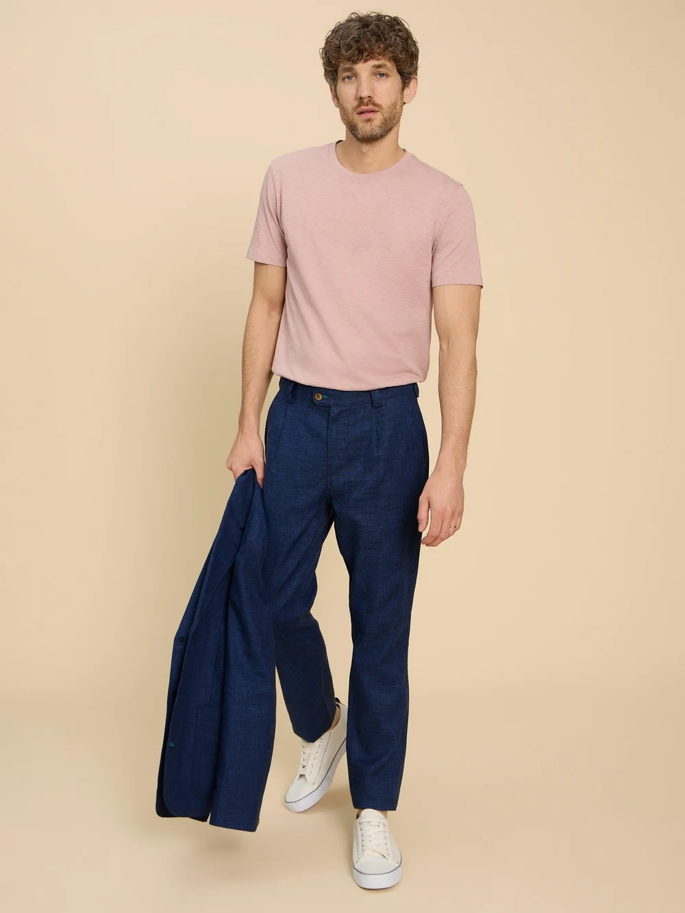 Hose aus Leinenmischung - Dark Navy - 40/R Bild 1
