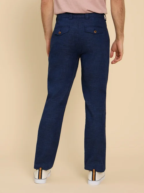 Hose aus Leinenmischung - Dark Navy - 40/R Bild 4