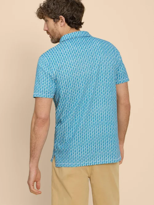 Polohemd mit Ananasprint - White Pr - XXXL Bild 3
