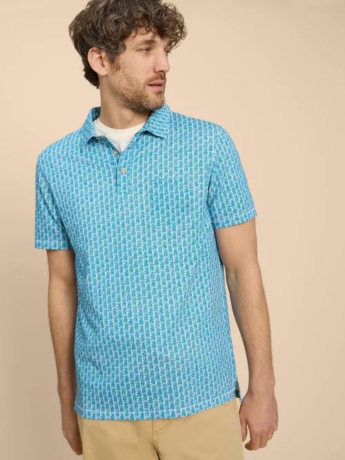 Polohemd mit Ananasprint - White Pr - XXXL Bild 1