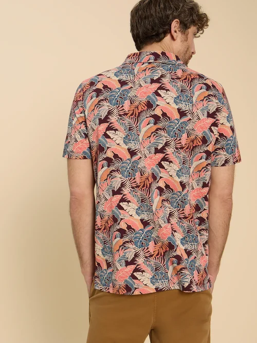 Polohemd mit floralem Print - Plum Pr - XXXL Bild 4