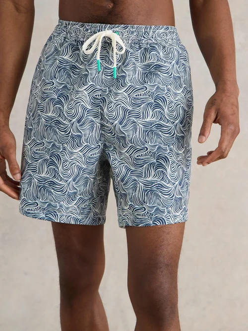 Waves Schwimmshorts - Navy Pr - XXXL Bild 2