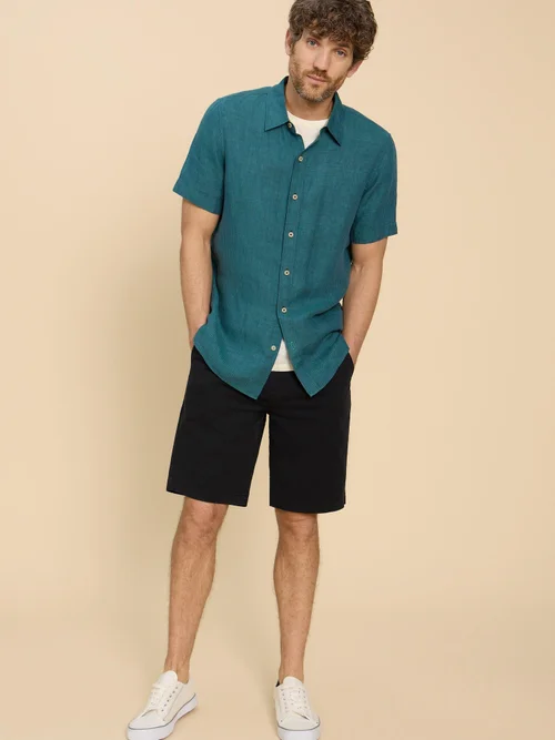 Chino-Shorts aus Bio-Baumwolle - Washed Blk - 40/R Bild 1