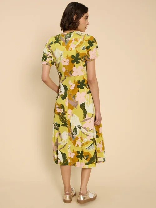 Megan Jerseykleid - Yellow Pr - 52/R Bild 4