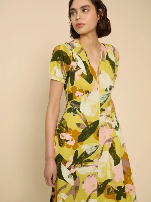 Megan Jerseykleid - Yellow Pr - 52/R Bild 2