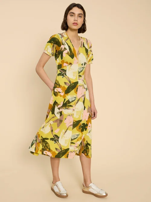 Megan Jerseykleid - Yellow Pr - 52/R Bild 3
