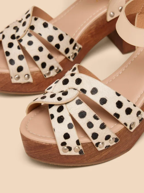 Cosmo Leder-Clogs mit Absätzen - Ivory Pr - 41 Bild 3
