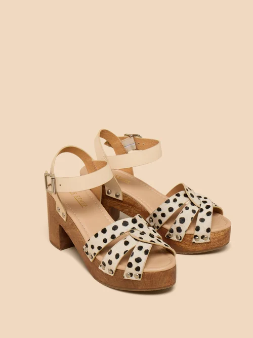 Cosmo Leder-Clogs mit Absätzen - Ivory Pr - 41 Bild 2
