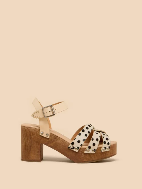 Cosmo Leder-Clogs mit Absätzen - Ivory Pr - 41 Bild 1
