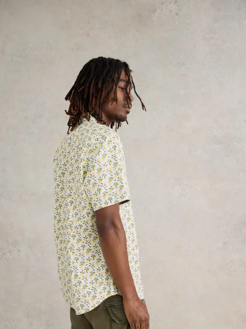 Kurzarmhemd mit Zitronenprint - White Pr - XXXL Bild 4