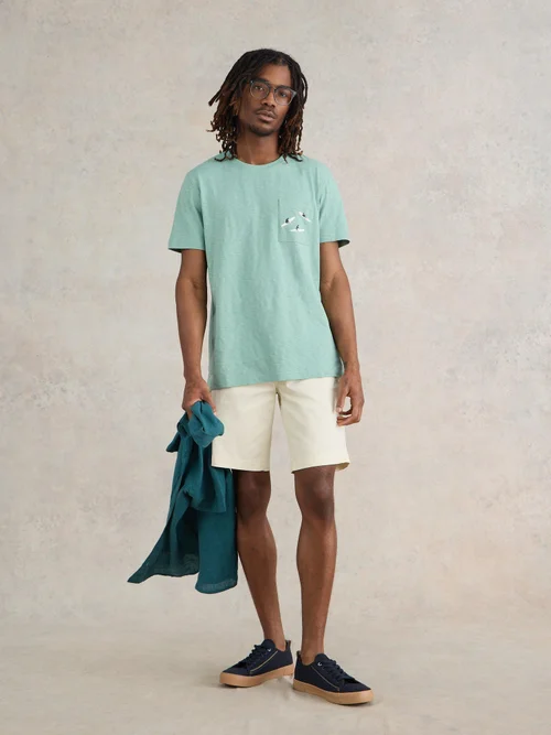 T-Shirt mit Haiprint - Mint Green - XXXL Bild 3