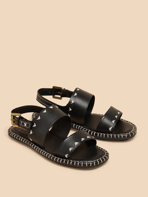 Sweetpea Ledersandalen - Pure Blk - 41 Bild 3