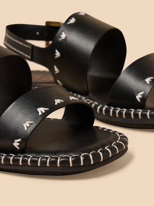 Sweetpea Ledersandalen - Pure Blk - 41 Bild 4