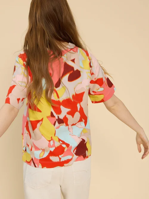 Jamie Bluse aus Leinenmischung - Orange Pr - 52 Bild 4